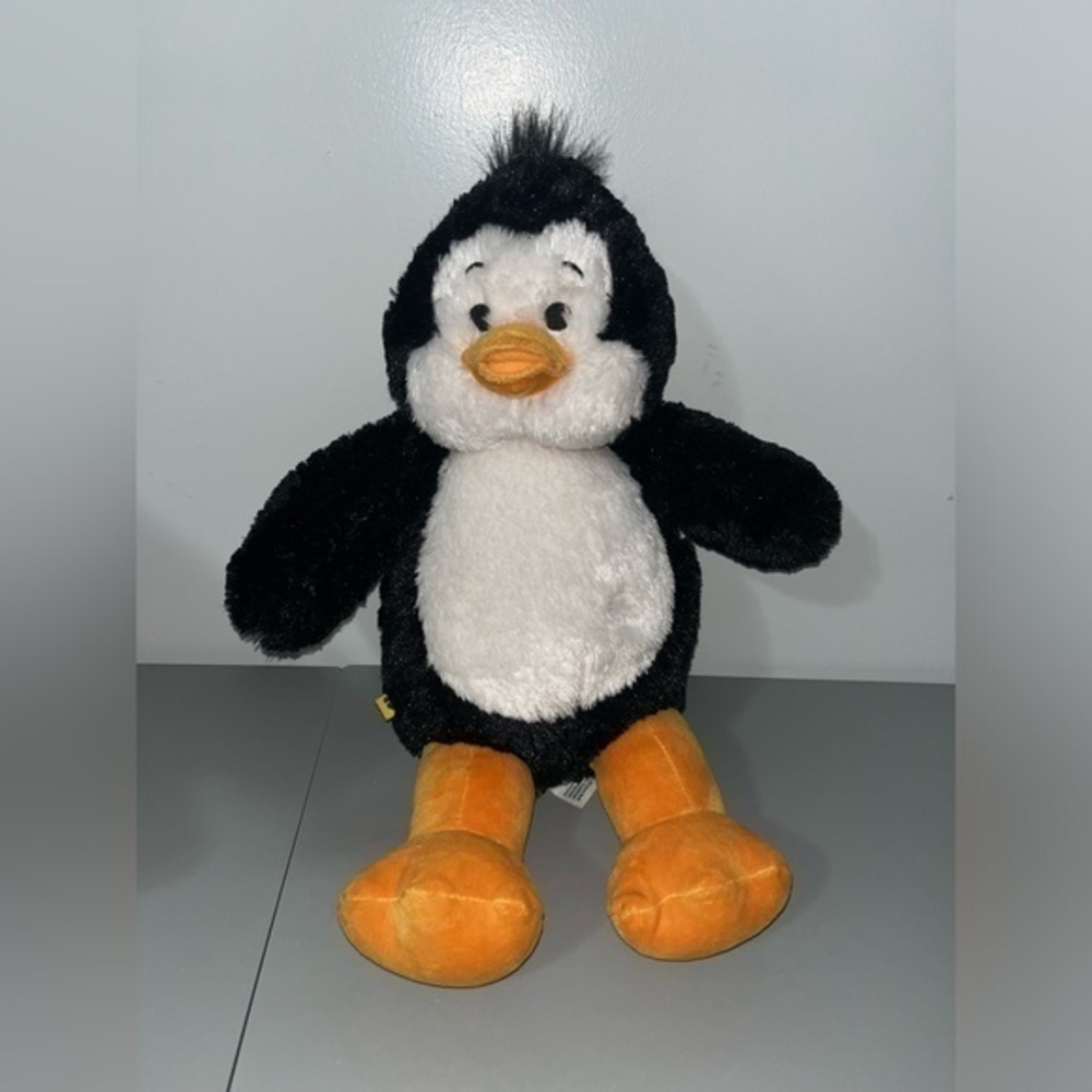 BUILD A BEAR Sparkle PENGUIN plush Animal 16”, Black/Yellow